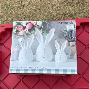 Kirklands White Bunny Heads Set
